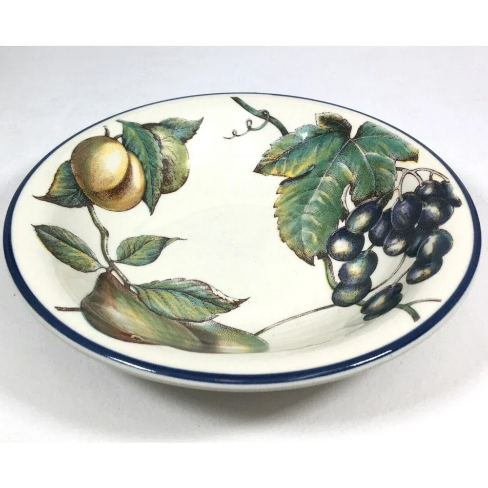 Pier 1 One Macintosh Bowl Soup Salad Cereal Pasta 8.5” Pears Grapes Peach Fruit